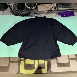 Banana Republic Black Button-Up Blouse WM
